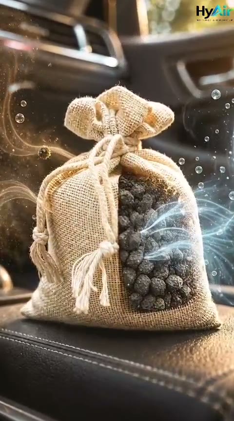 Cutaway of the HyAir pouch showing charcoal inside